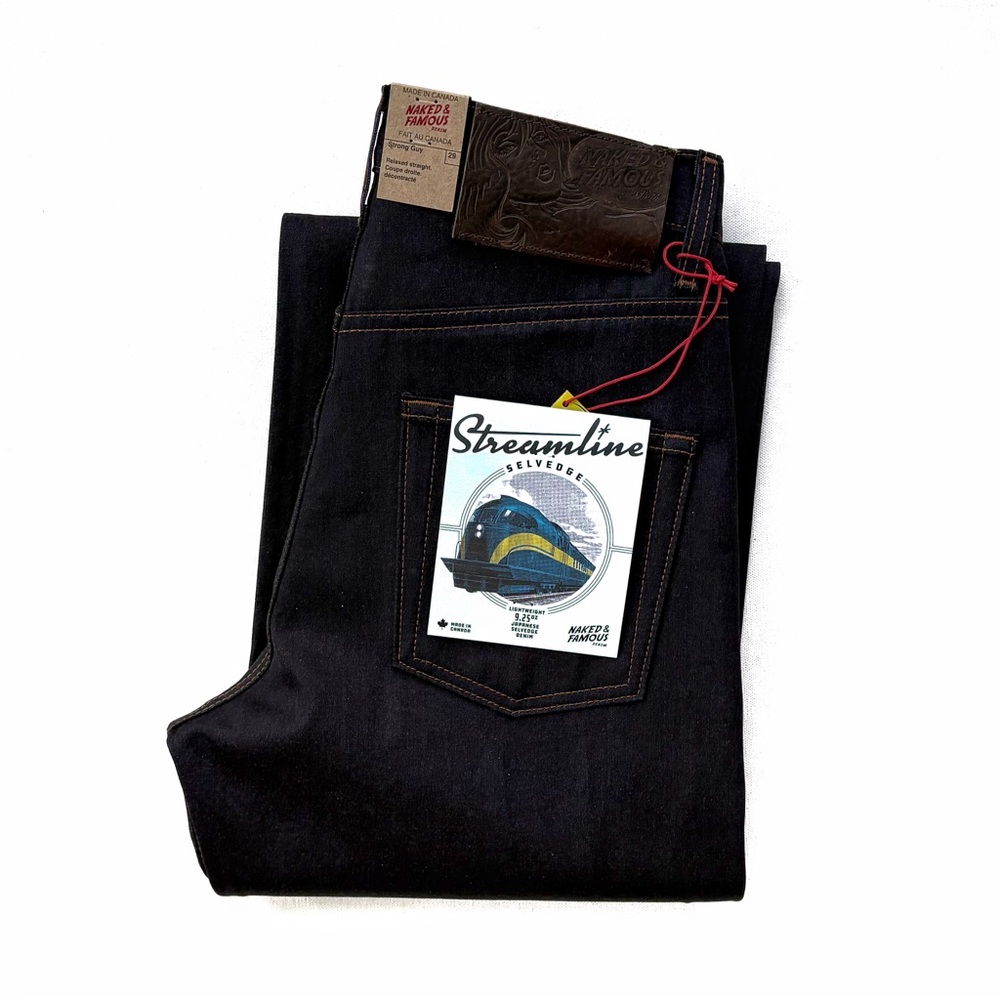 Naked & Famous Denim Streamline Selvedge Denim Strong Guy Jeans